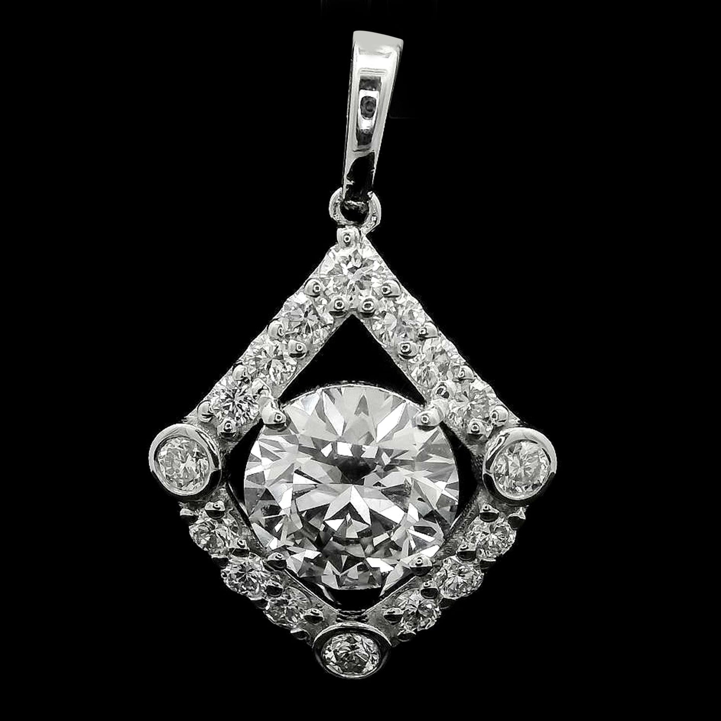 2.07 Carats Lab Grown Diamond 14K Gold Pendant