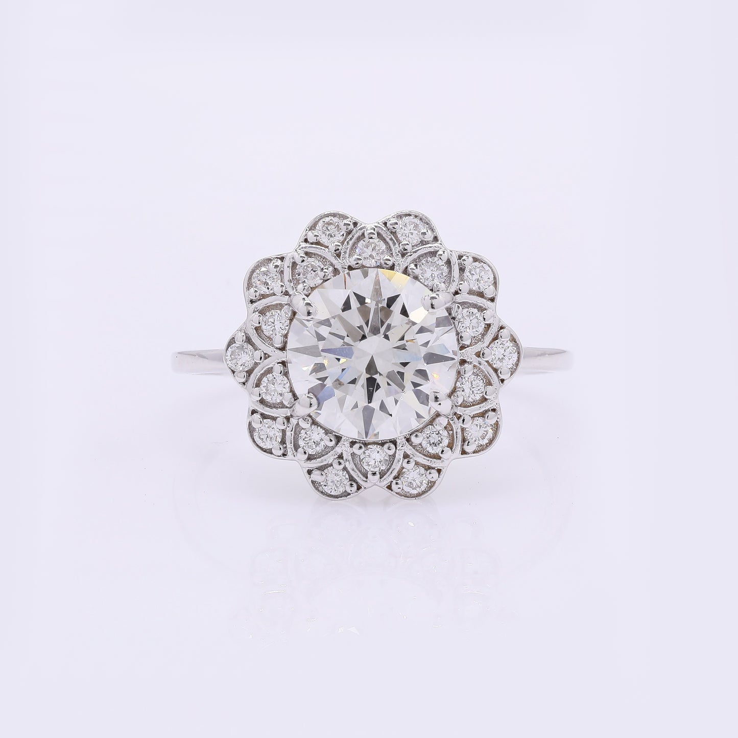 2.34 Carats Lab Grown Diamond 14K Gold Ring