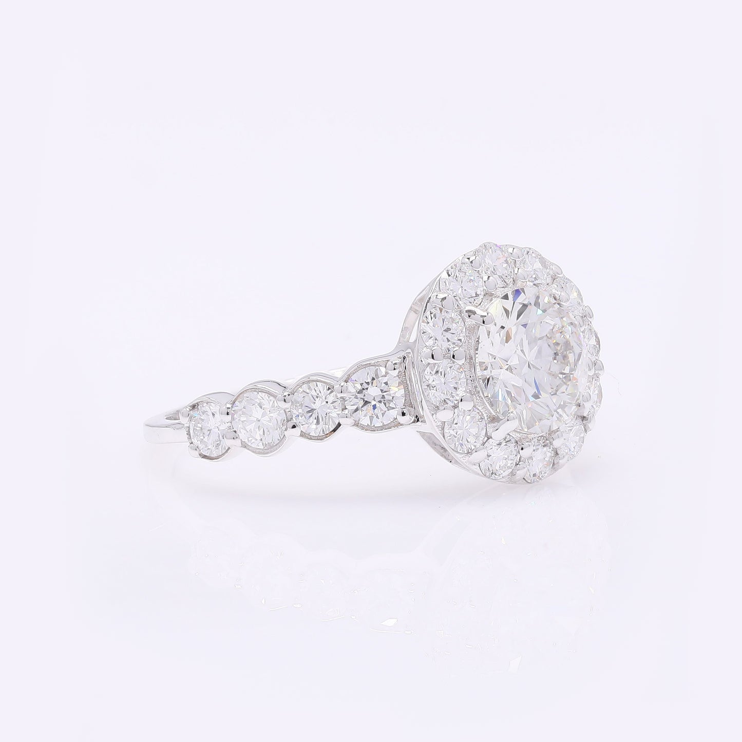 2.14 Carats Lab Grown Diamond 14K Gold Ring