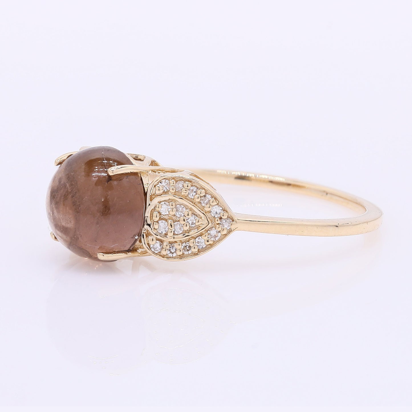 2.36 Ct Round Mixed Cut Natural Tourmaline 14K Gold Ring