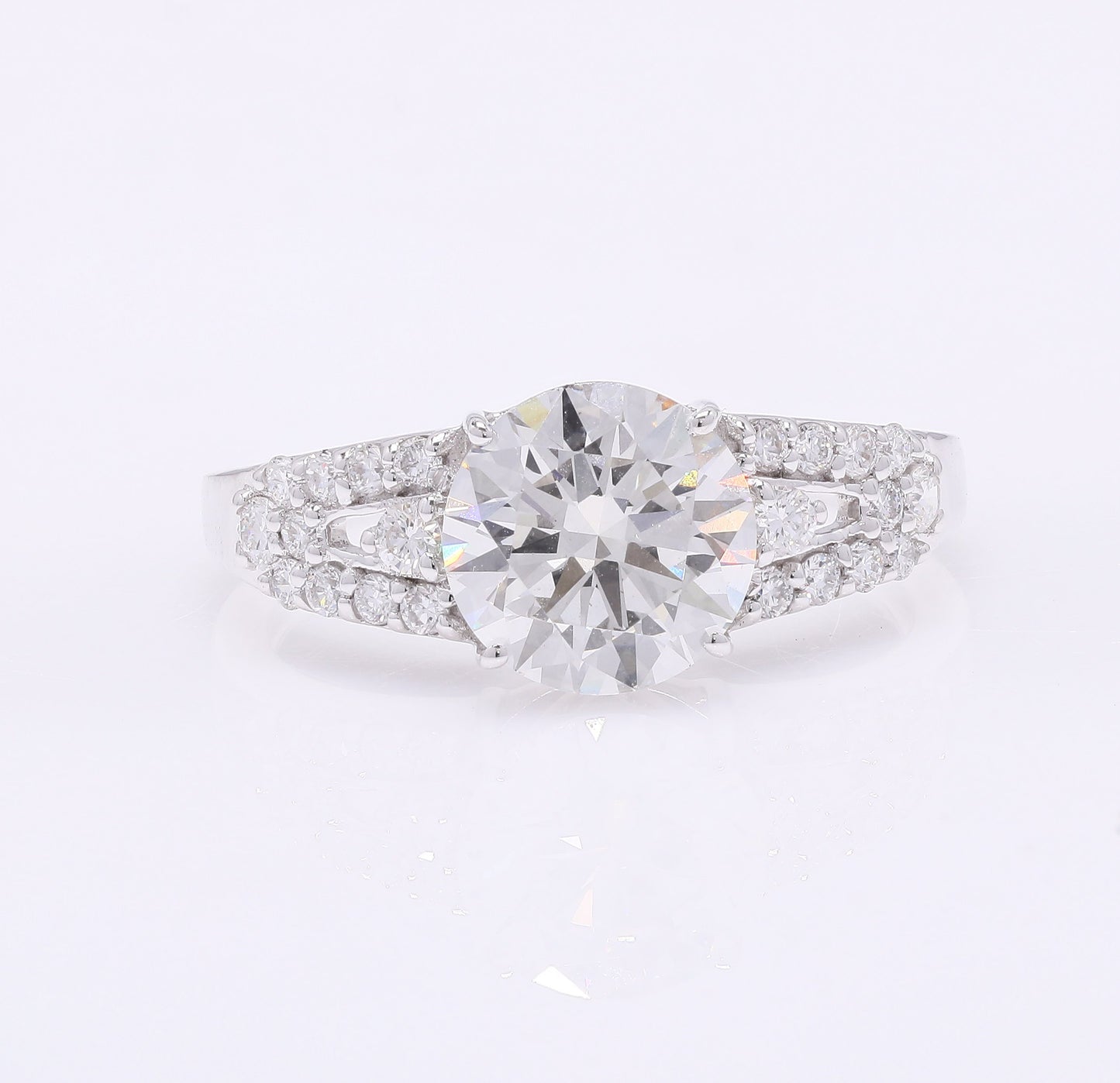 2.45 Carats Lab Grown Diamond 14K Gold Ring