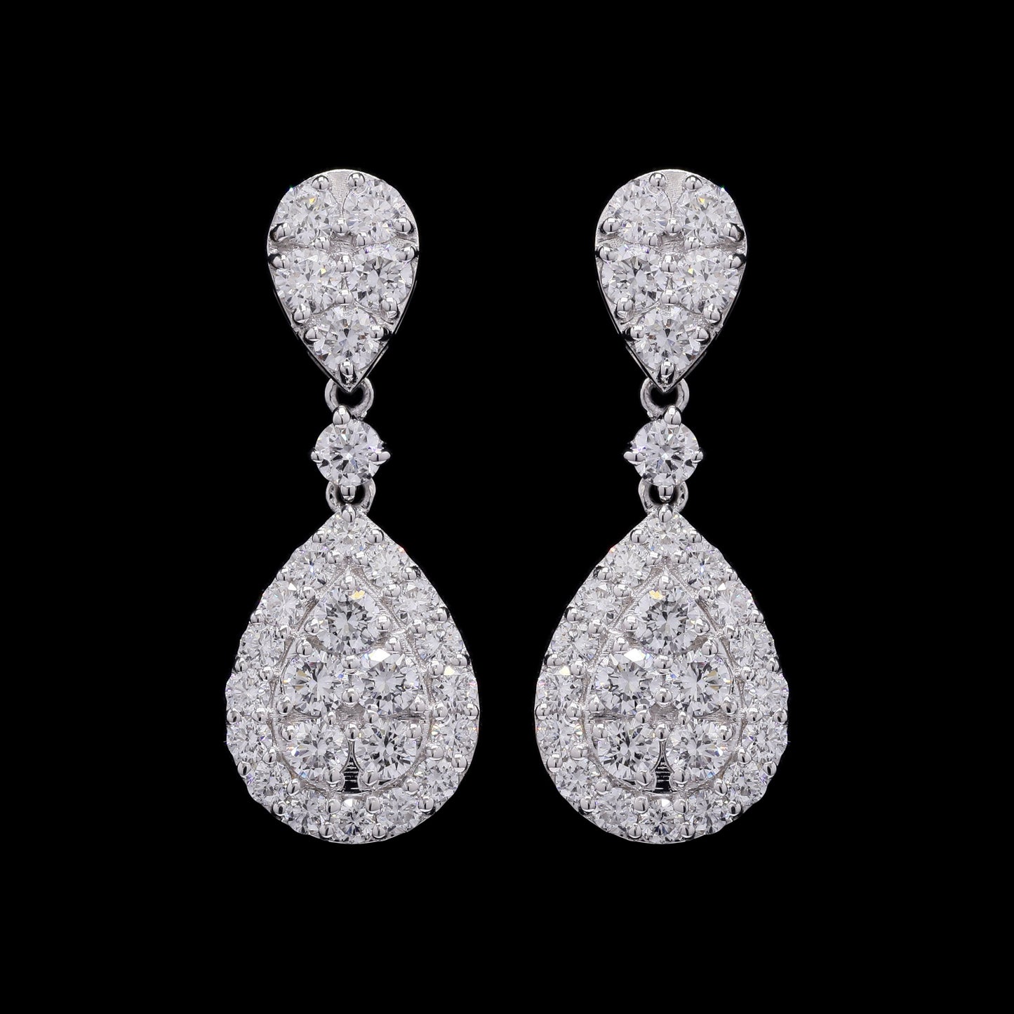 2.23 Carats Lab Grown Diamond 14K Gold Earrings