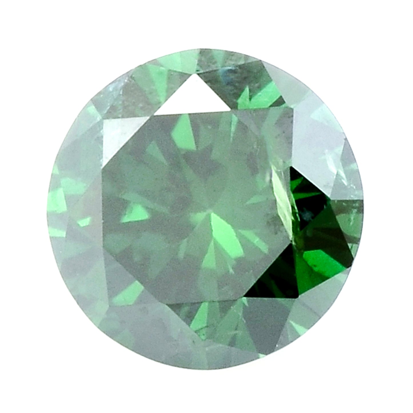 0.24 Green Diamond Round Loose Gemstone