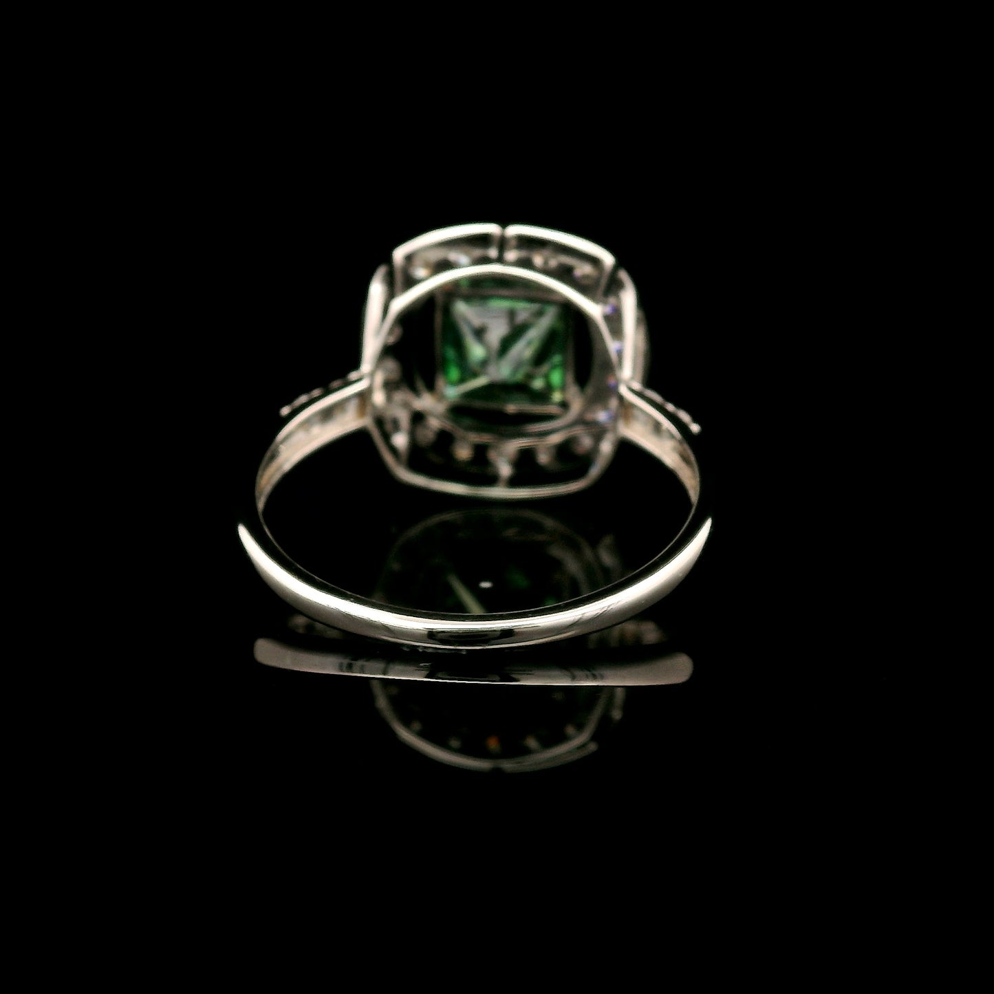 2.15 Carats Green Lab Grown Diamond 14K Gold Ring