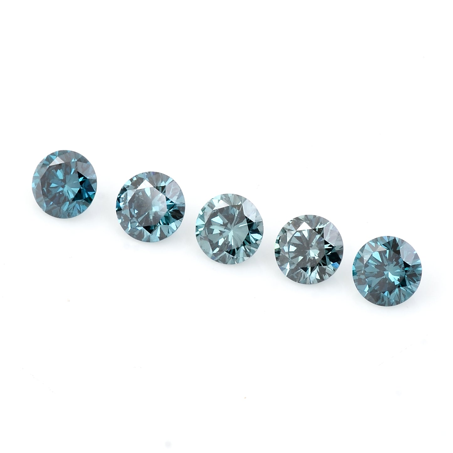 0.80 Blue Diamond Round Loose Gemstone