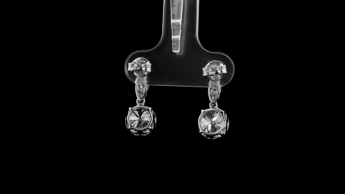 3.15 Carats Lab Grown Diamond 14K Gold Earrings