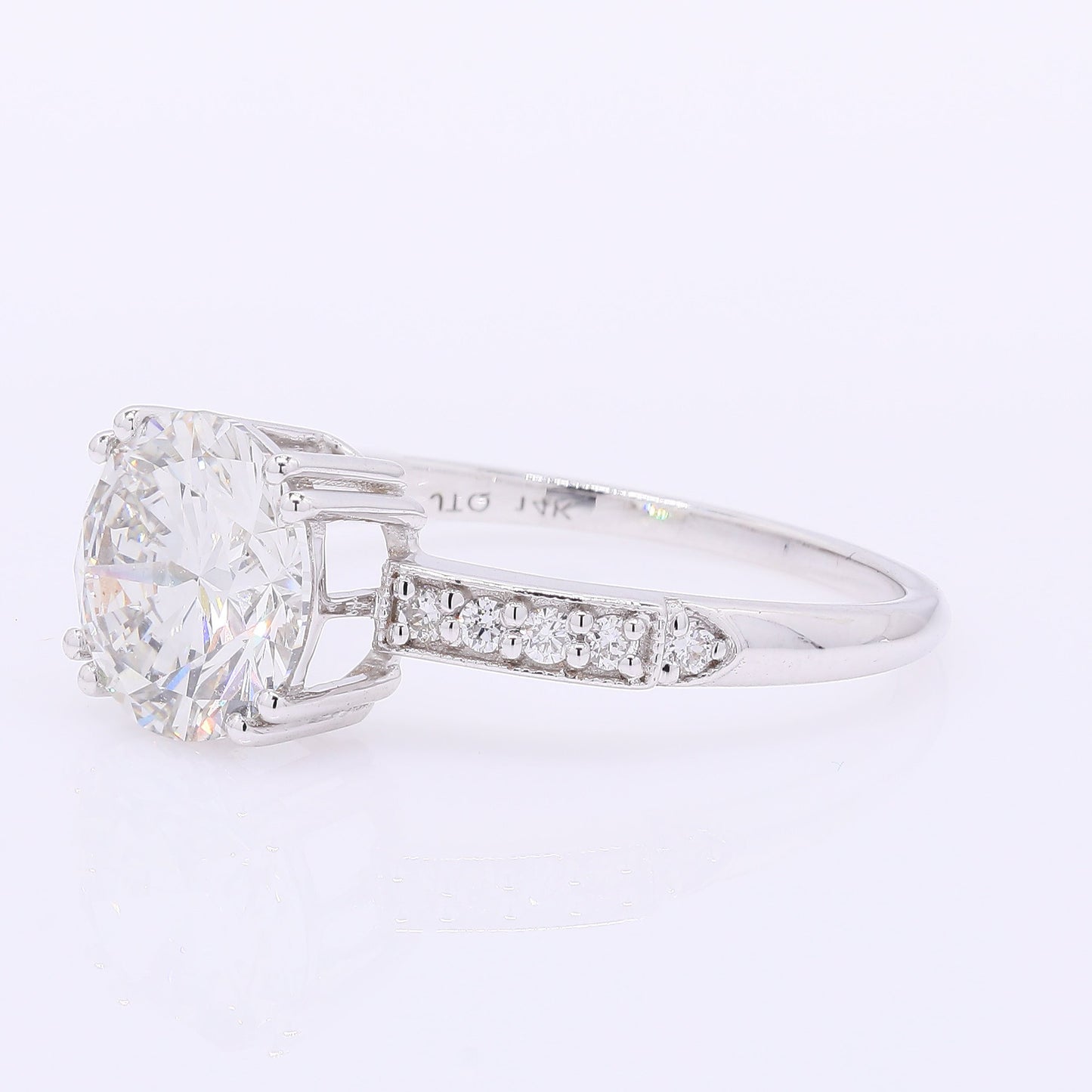 2.13 Carats Lab Grown Diamond 14K Gold Ring