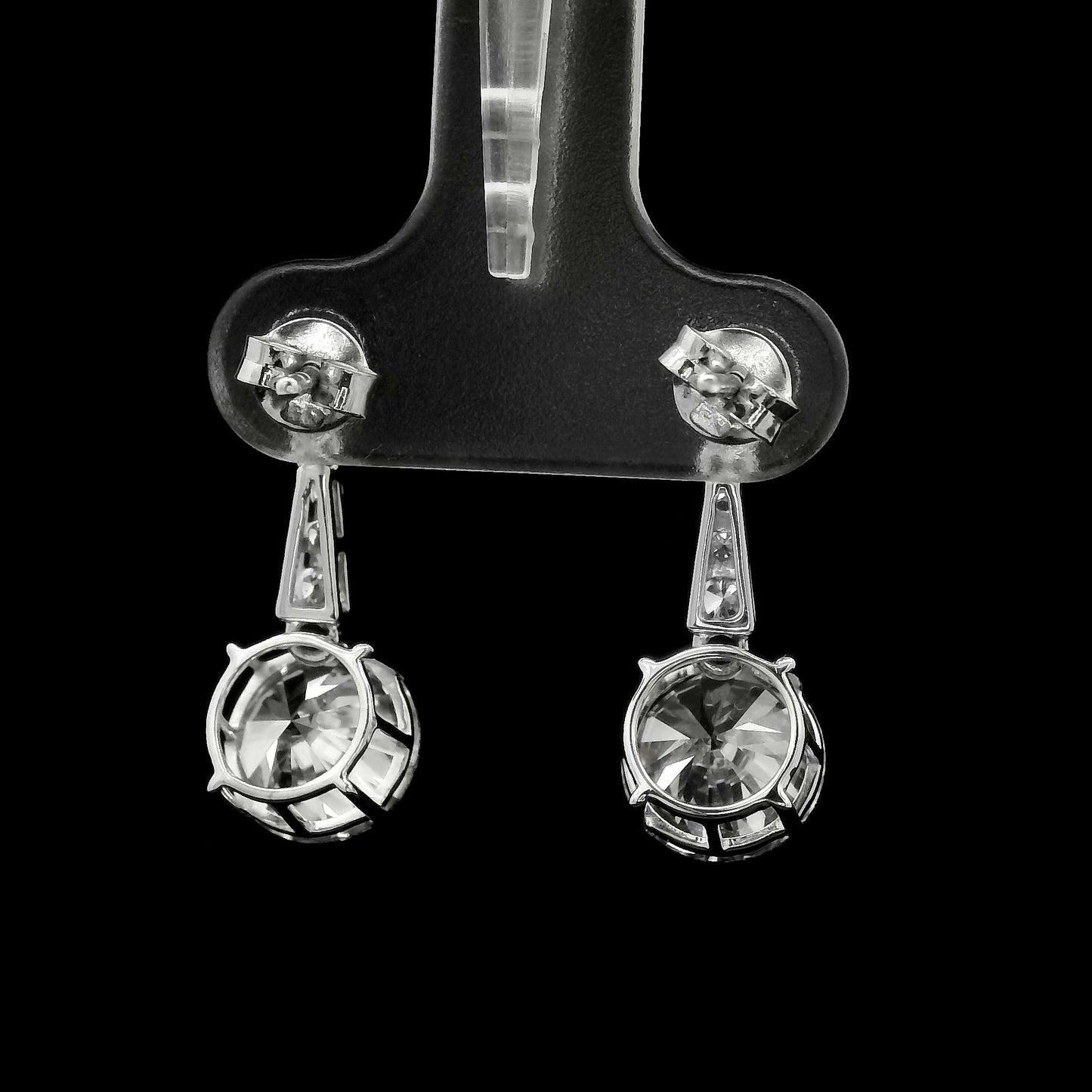 4.41 Ct Round Lab Grown Diamond 14K Gold Earrings