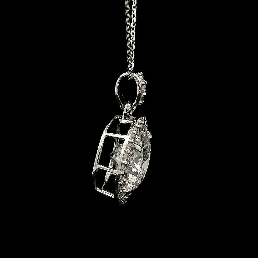 3.48 Carats Lab Grown Diamond 14K Gold Pendant