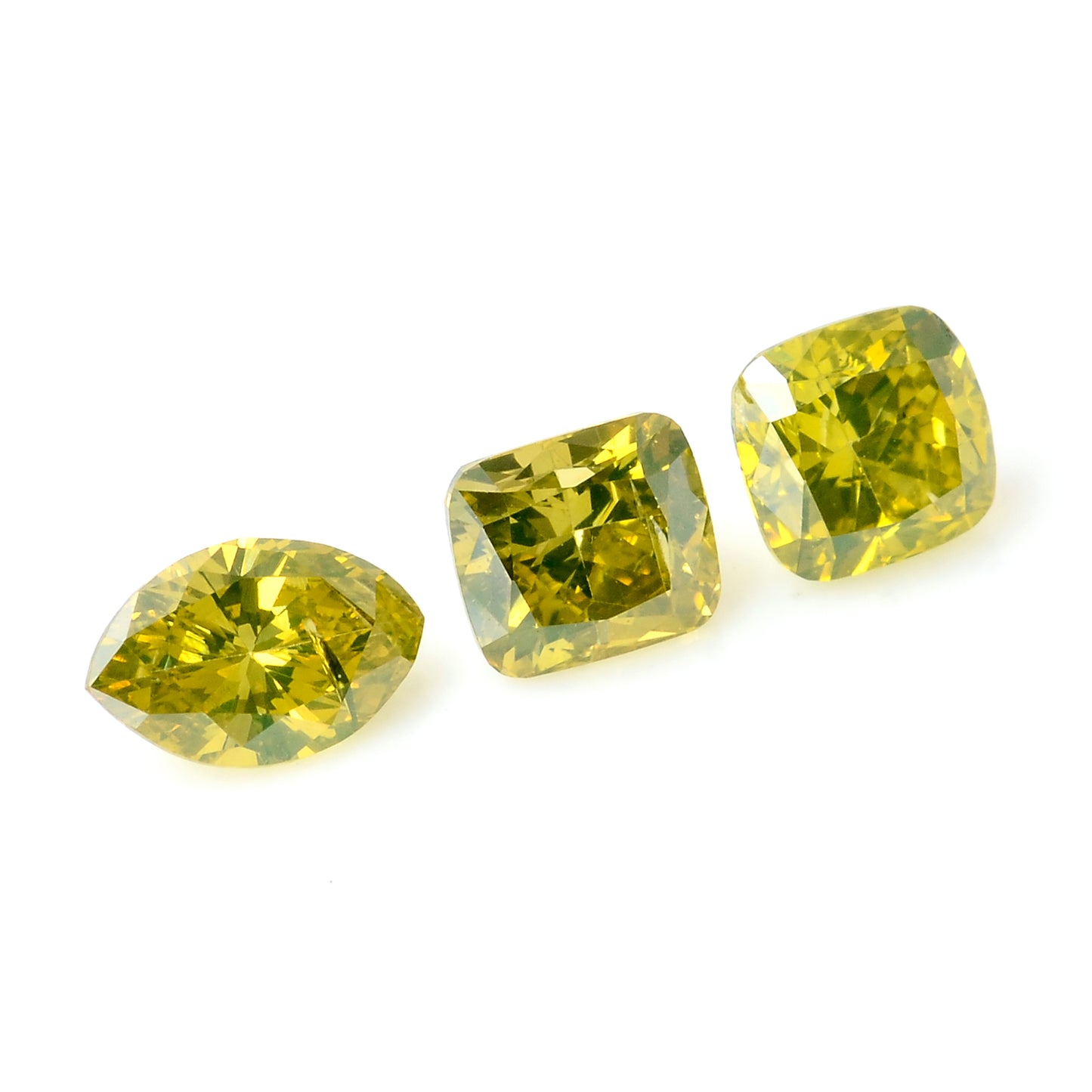 0.90 Carat Yellow Diamond Marquise, Cushion Loose Gemstone