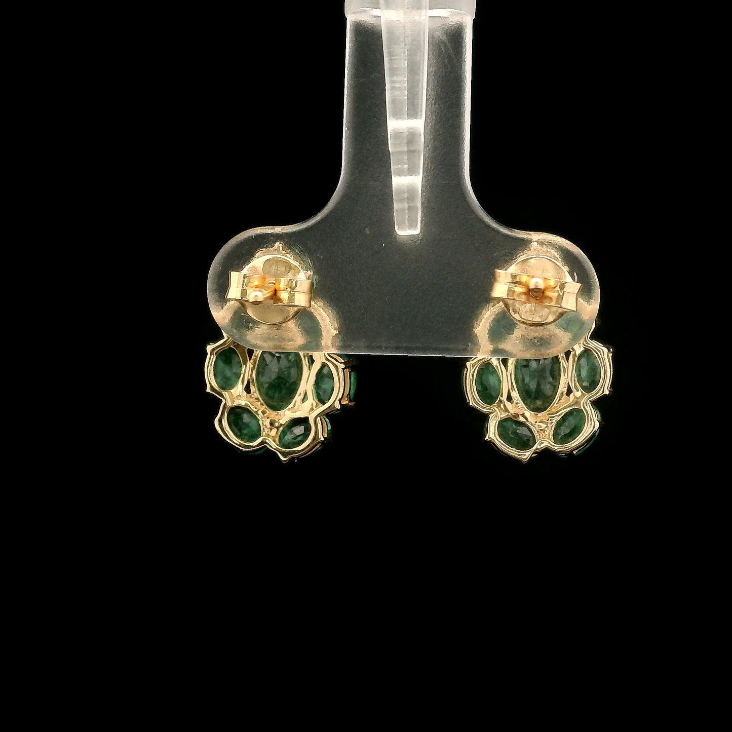 2.99 Ct Oval Emerald 14K Gold Earrings