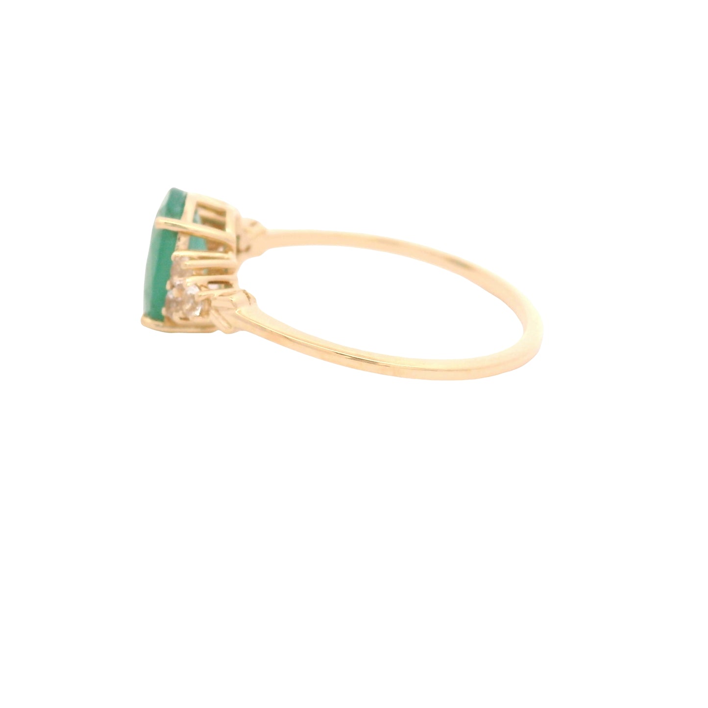 1.47 Ct Oval Emerald 14K Gold Ring