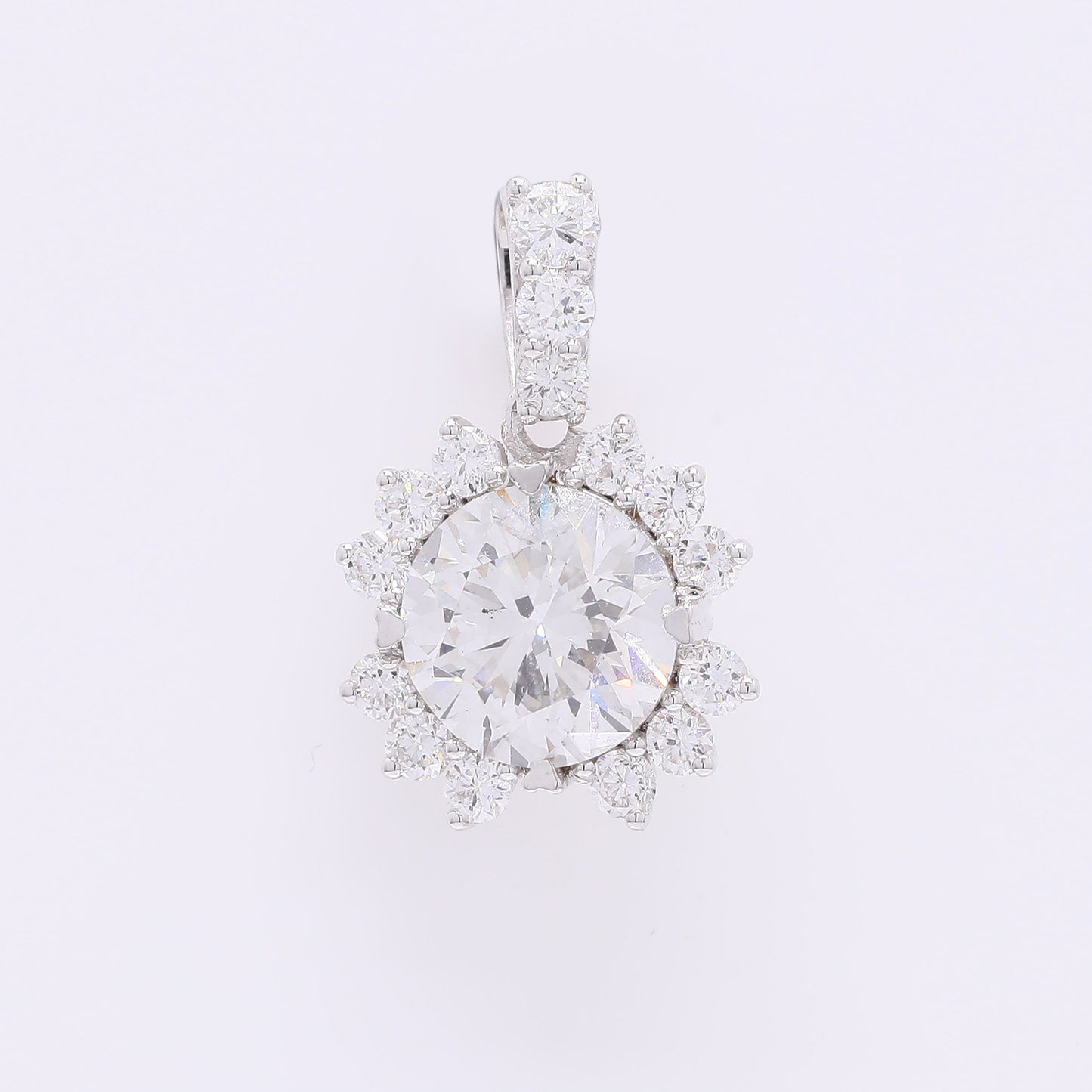 2.13 Carats Lab Grown Diamond 14K Gold Pendant