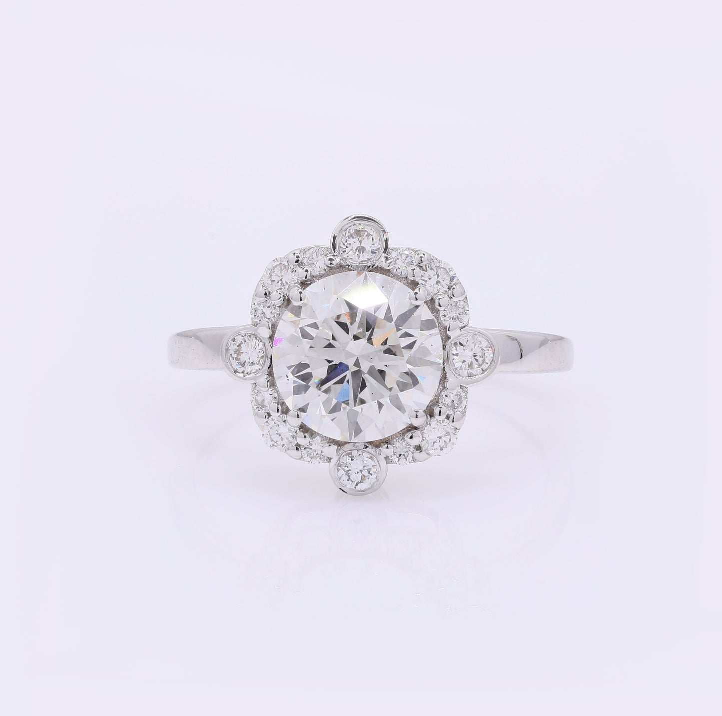 2.46 Carats Lab Grown Diamond 14K Gold Ring