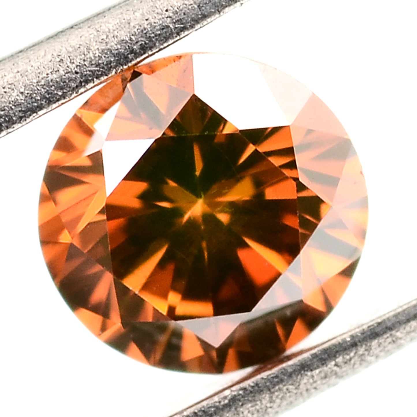 0.90 Red Diamond Round Loose Gemstone