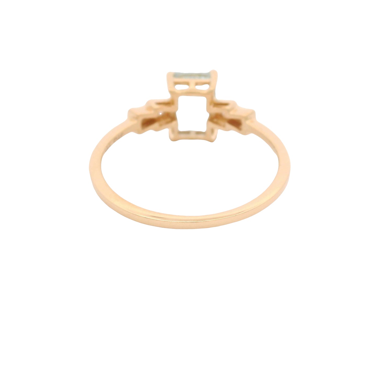 1.19 Ct Octagon Aquamarine 14K Gold Ring
