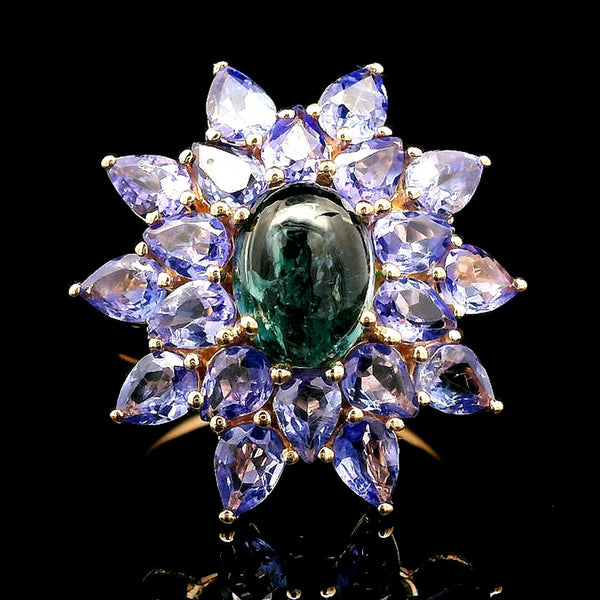 4.36 Ct Oval Tourmaline 14K Gold Ring
