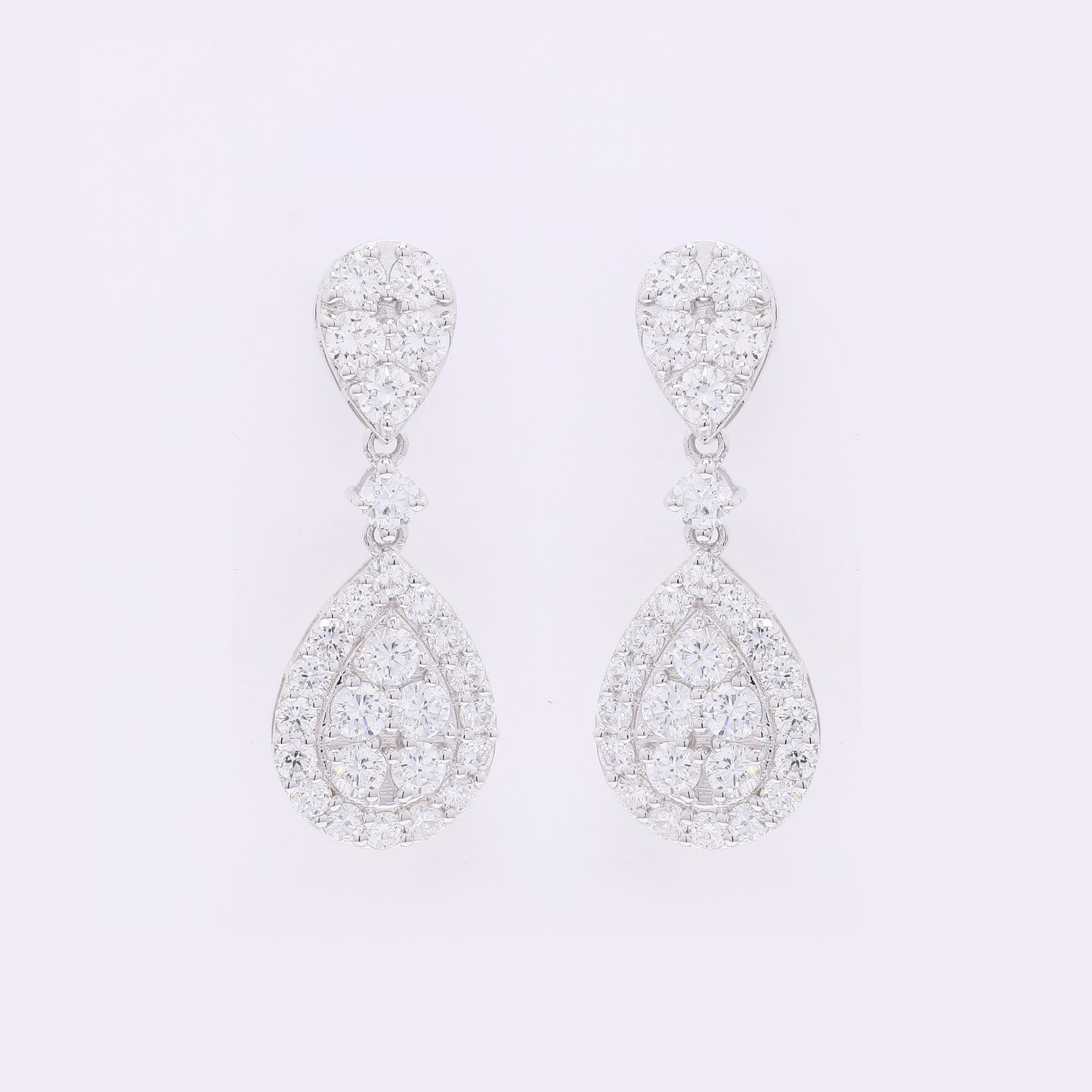 2.23 Carats Lab Grown Diamond 14K Gold Earrings