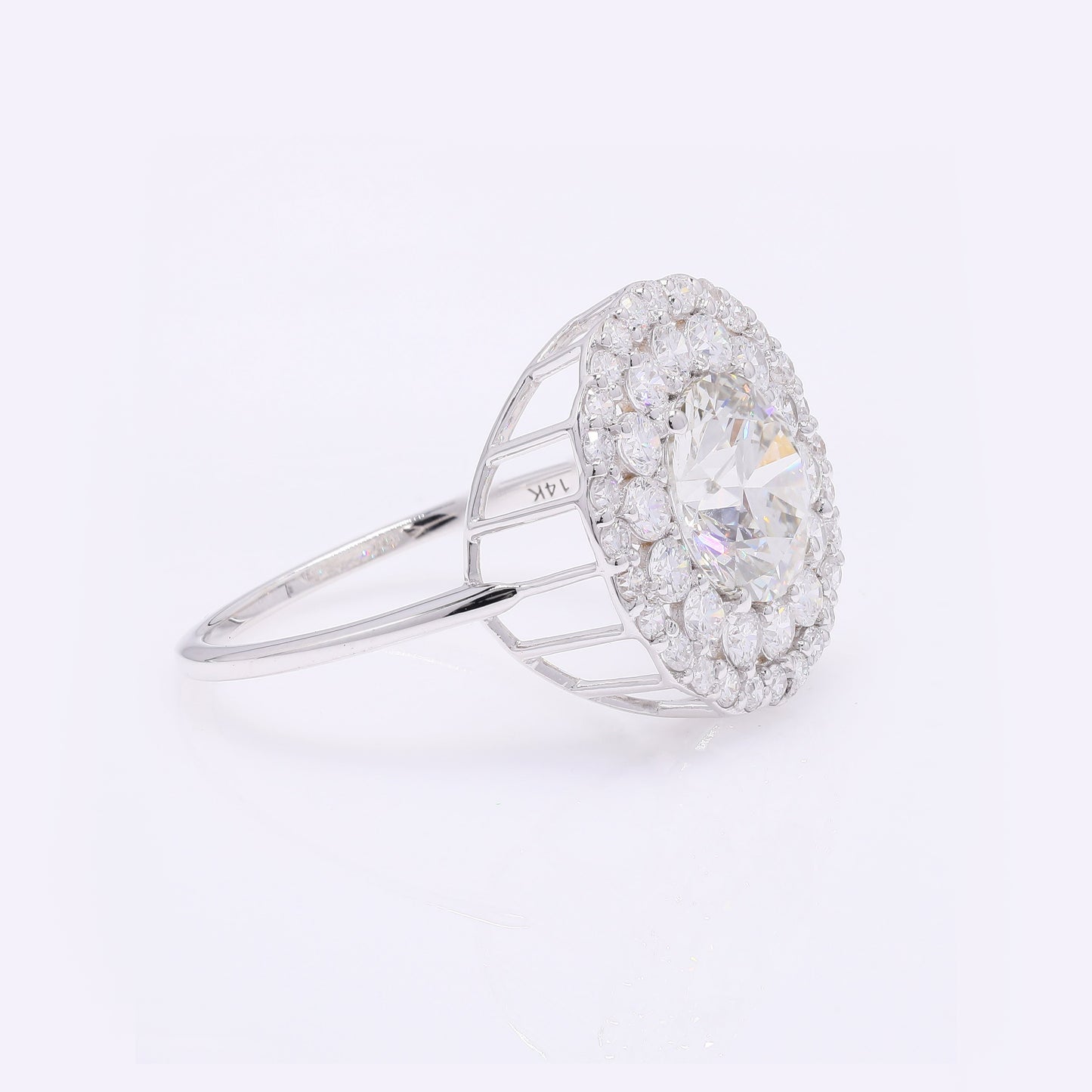 2.93 Carats Lab Grown Diamond 14K Gold Ring
