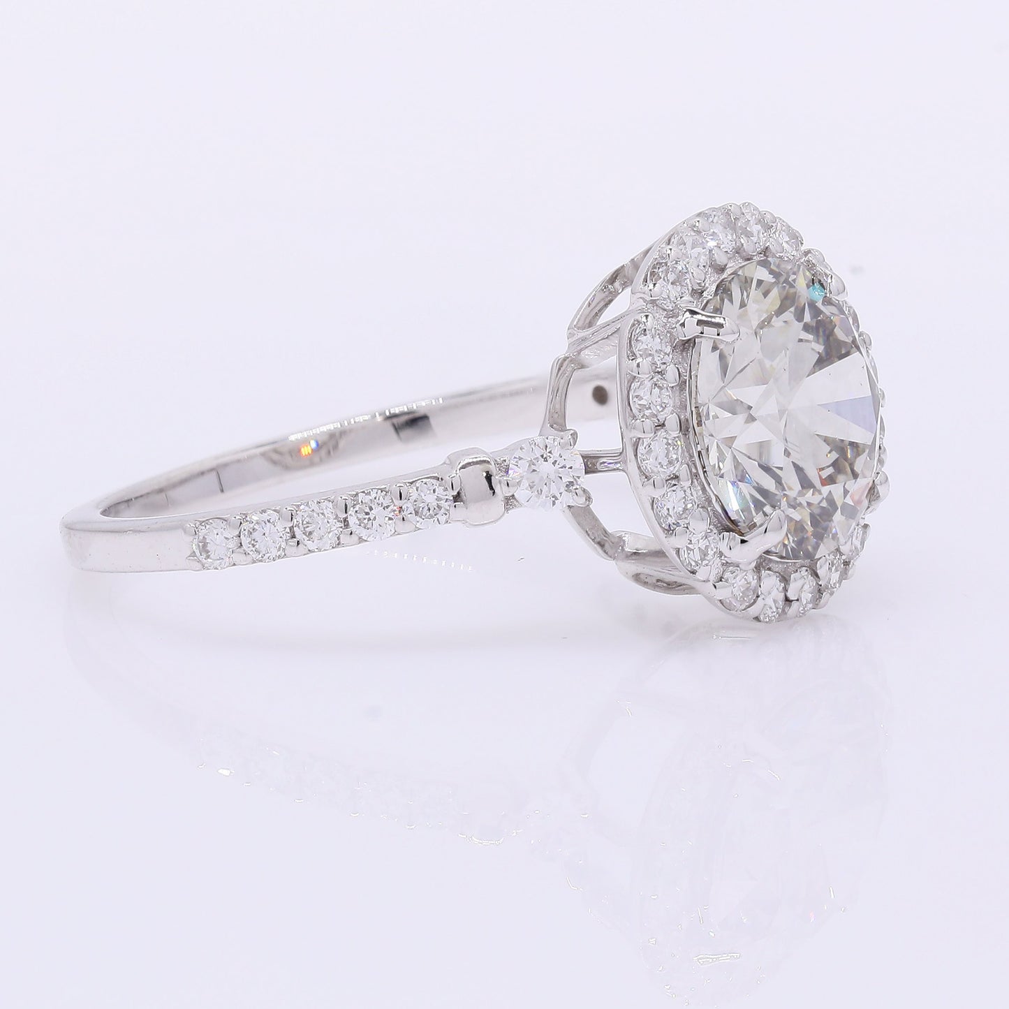 2.52 Carats Lab Grown Diamond 14K Gold Ring