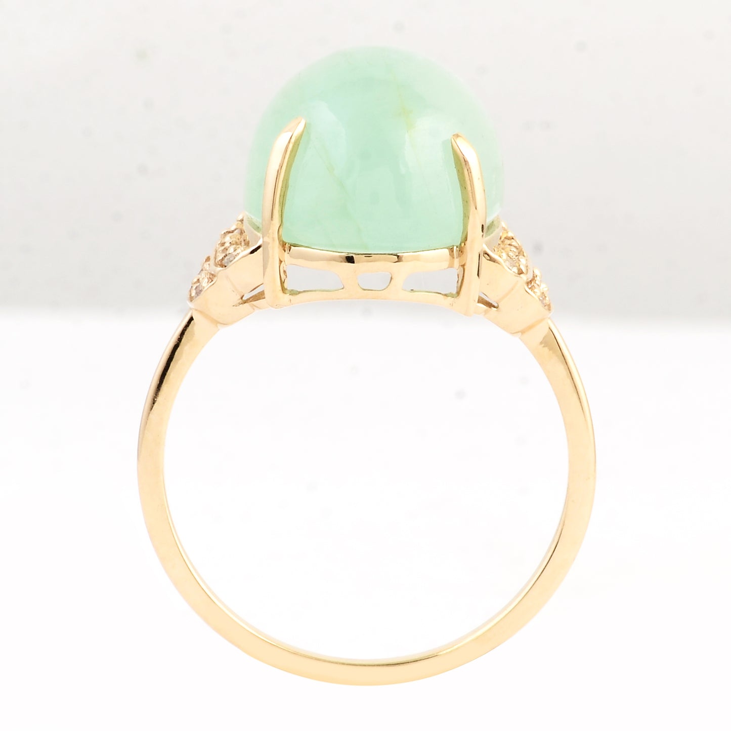 10.42 Ct Oval Emerald 14K Gold Ring