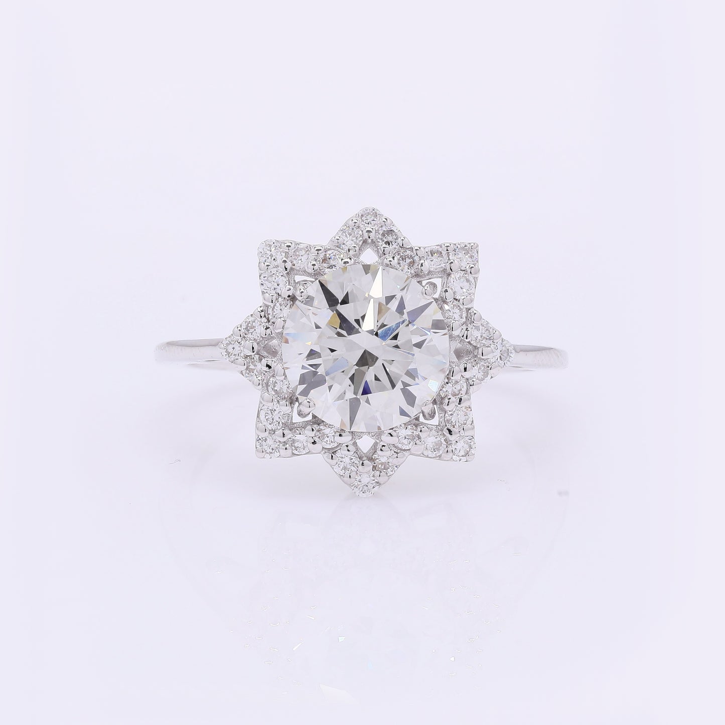2.49 Carats Lab Grown Diamond 14K Gold Ring