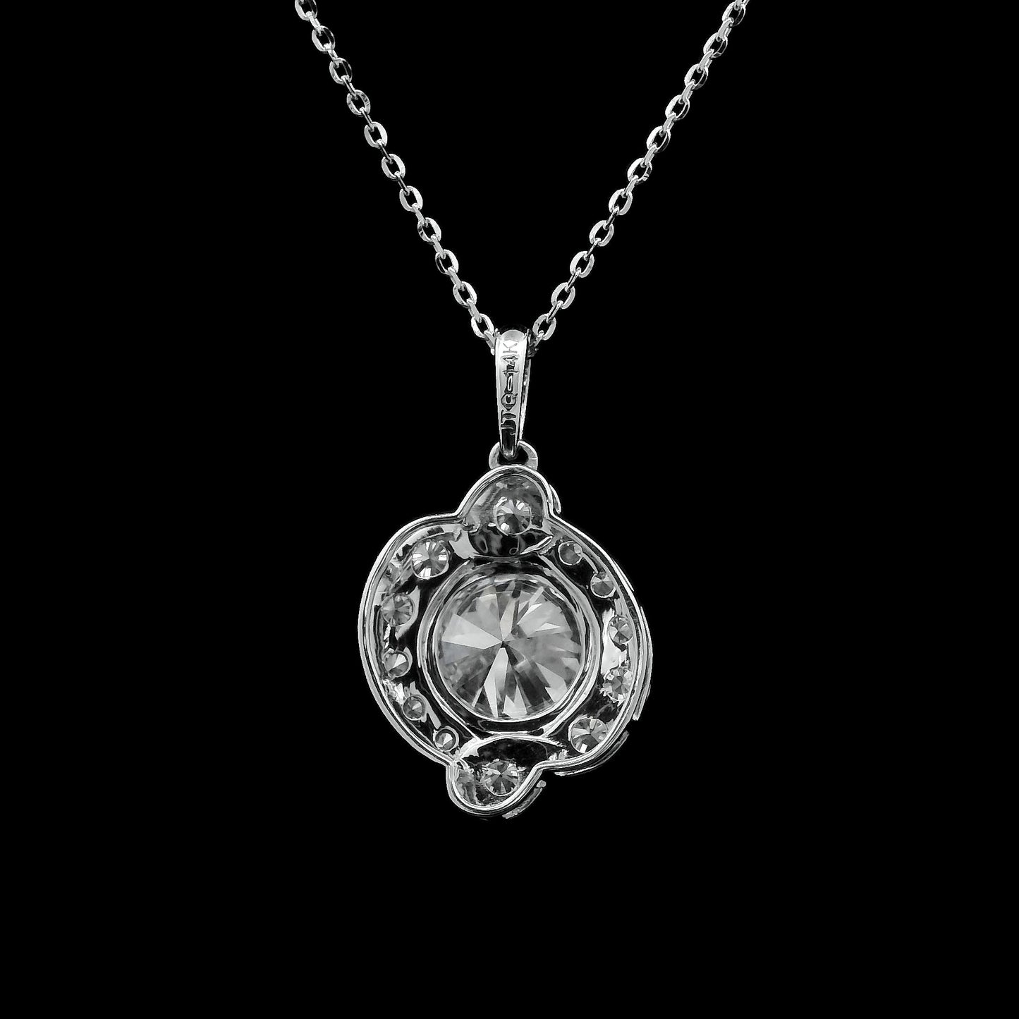 2.15 Carats Lab Grown Diamond 14K Gold Pendant
