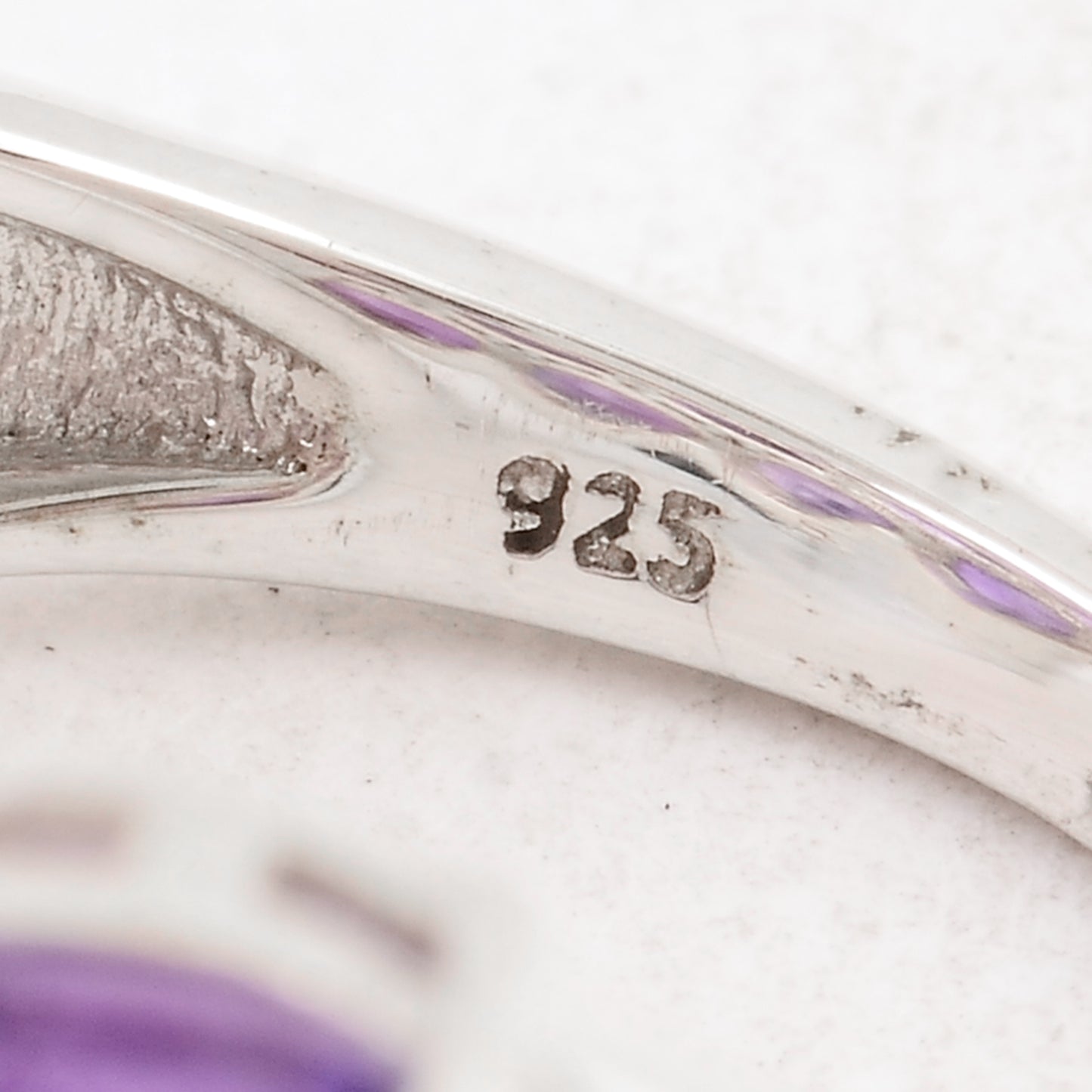 5.43 Ct Oval Amethyst 925 Sterling Silver Ring
