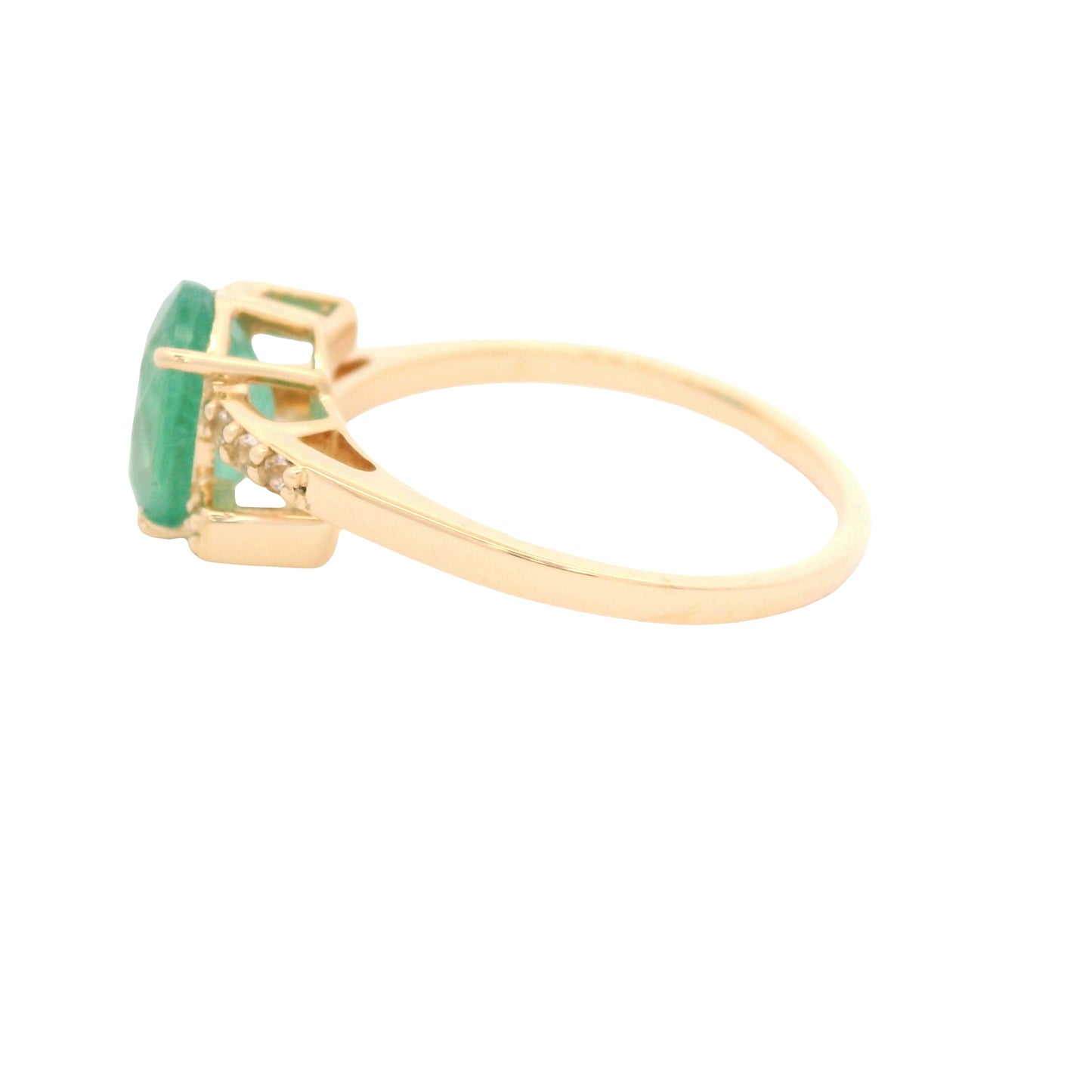 1.73 Ct Oval Emerald 14K Gold Ring