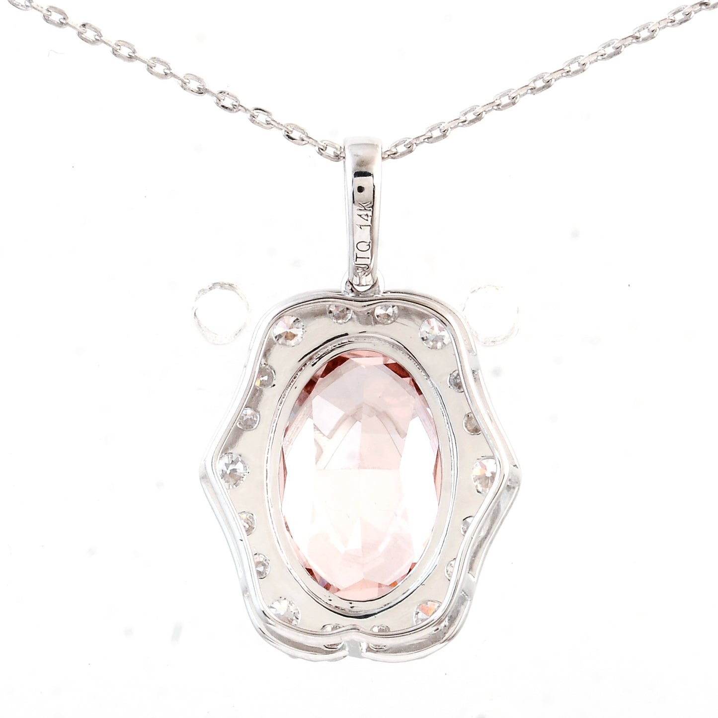 5.18 Carats Pink Lab Grown Diamond 14K Gold Pendant