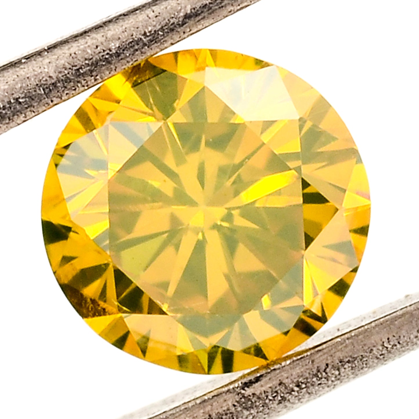 0.40 Yellow Diamond Round Loose Gemstone