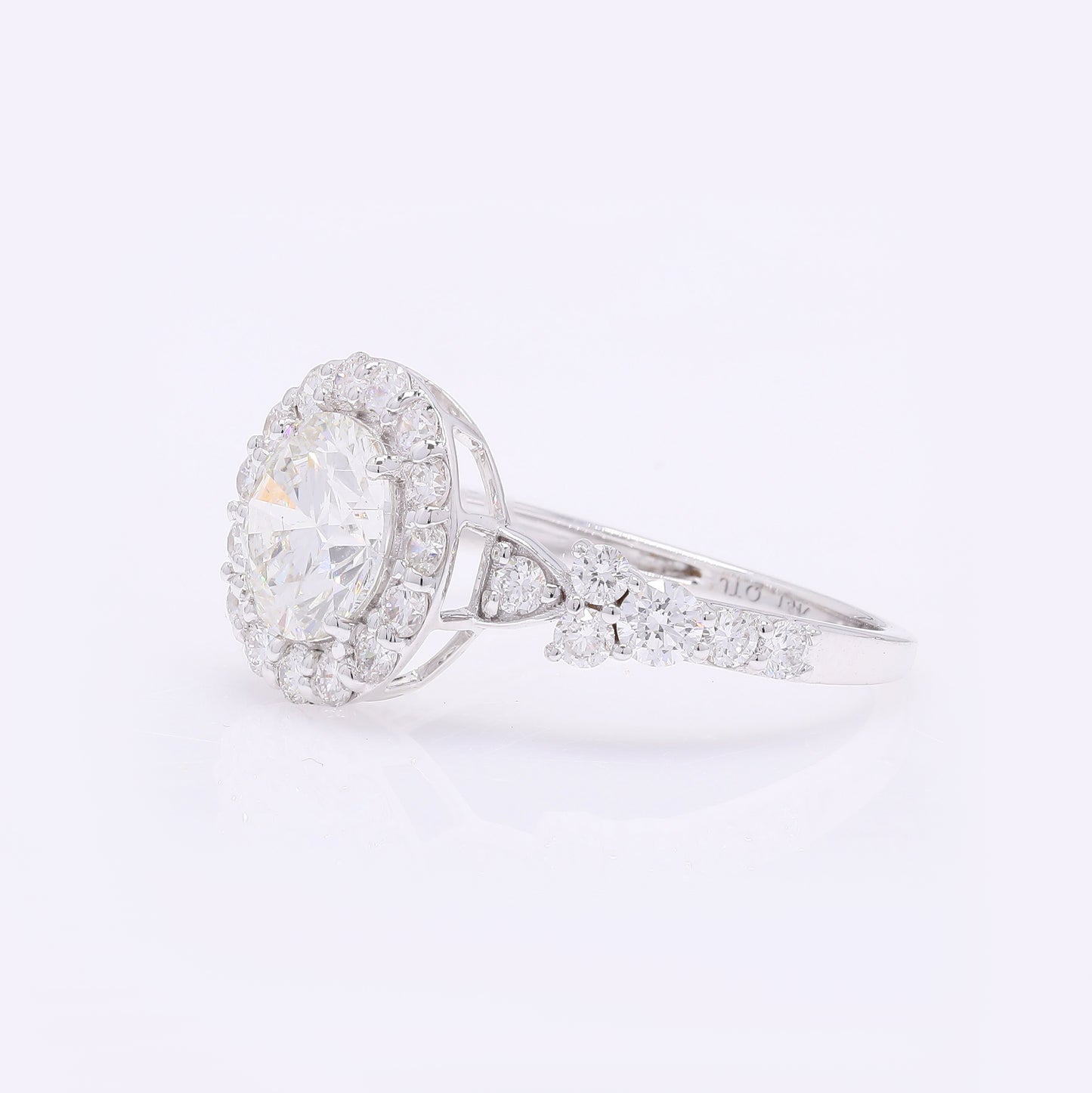 2.17 Carats Lab Grown Diamond 14K Gold Ring