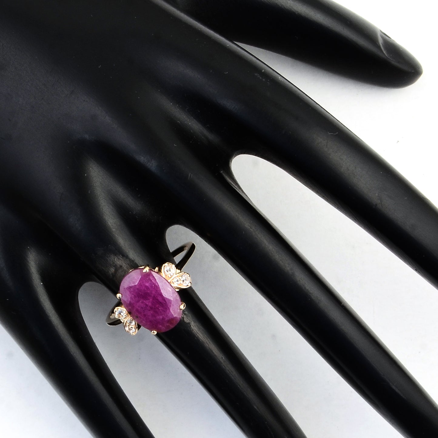 3.41 Ct Oval Ruby 14K Gold Ring