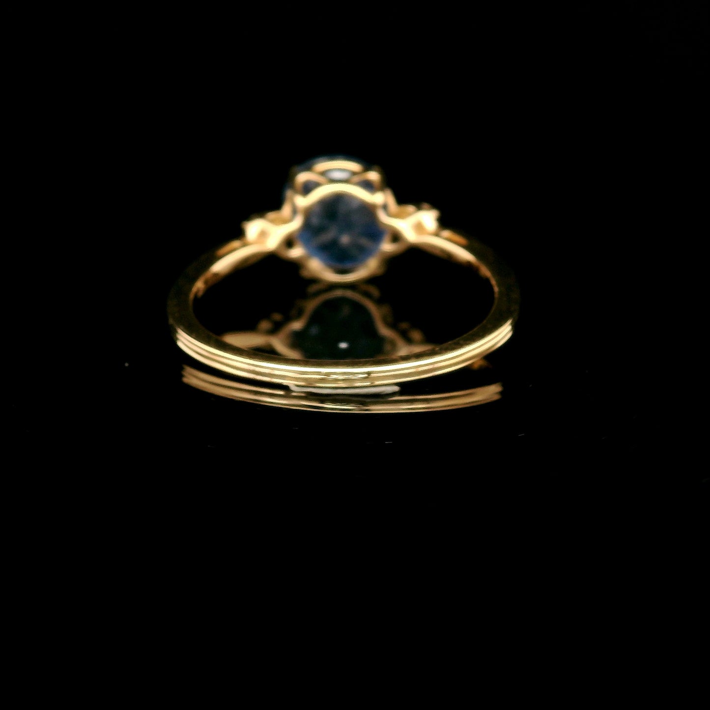 2.27 Ct Oval Mixed Cut Natural Corundum Sapphire 14K Gold Ring