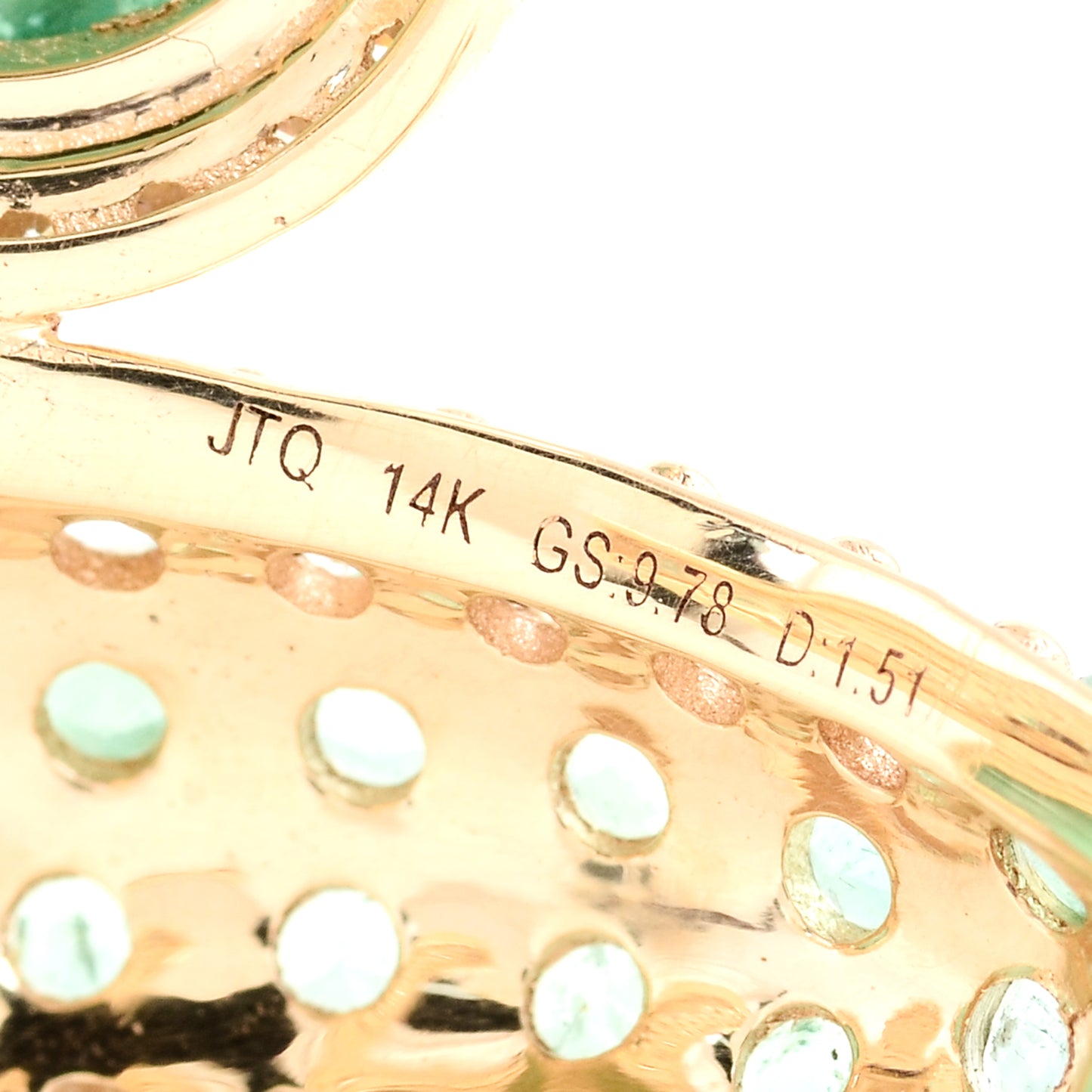 11.29 Ct Oval Emerald 14K Gold Earrings