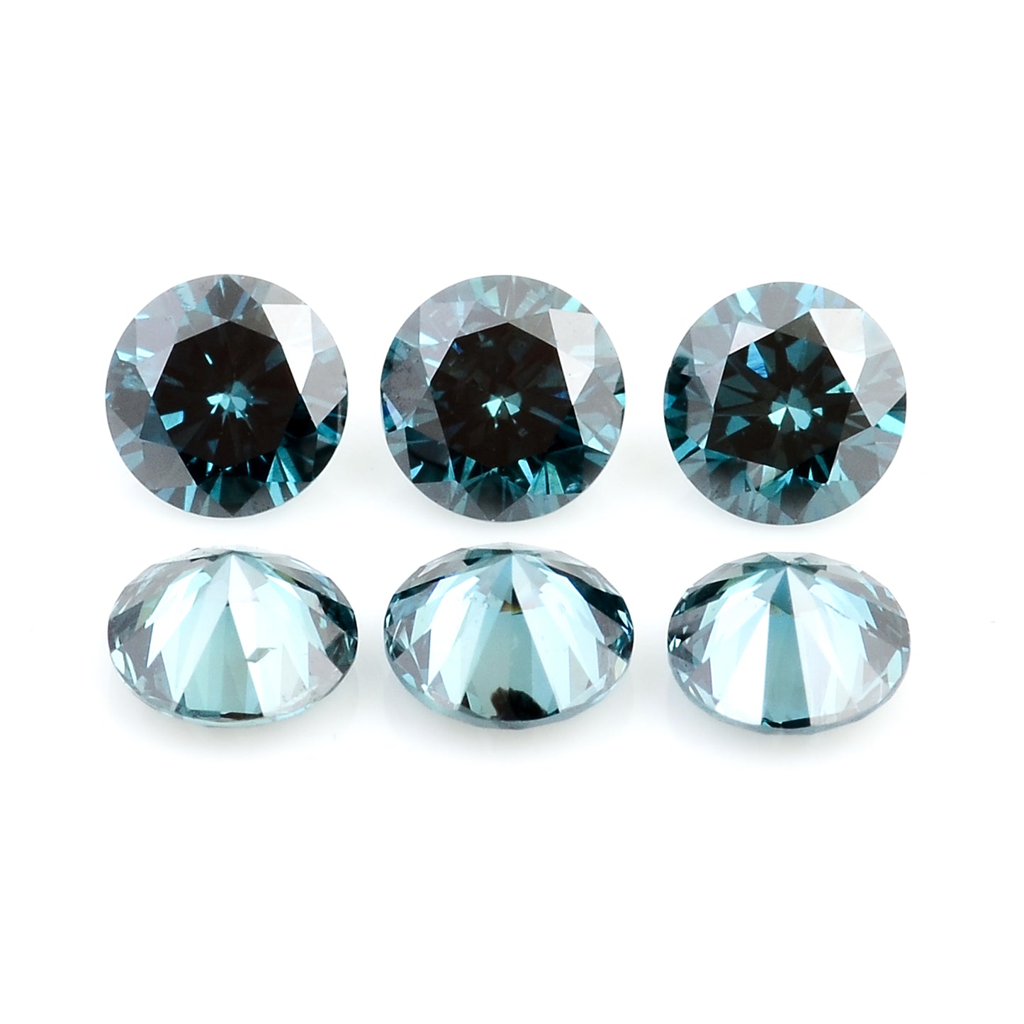 0.97 Blue Diamond Round Loose Gemstone