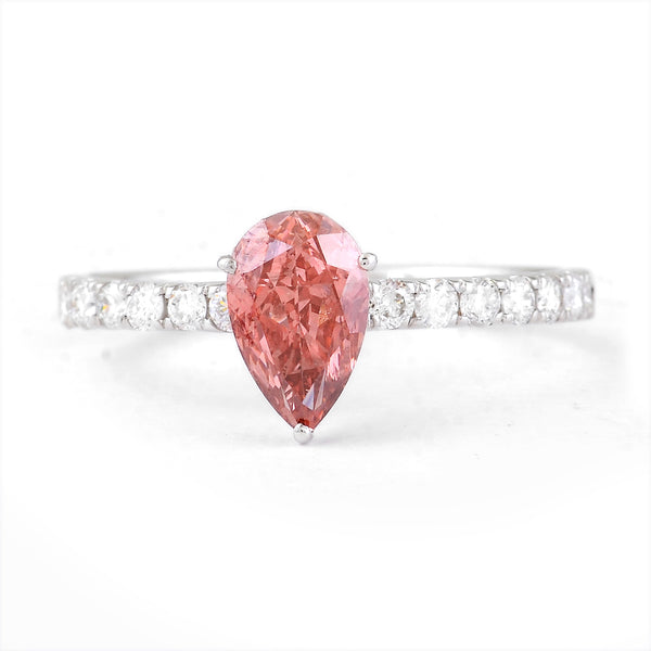 1.34 Carats Pink Lab Grown Diamond 14K Gold Ring