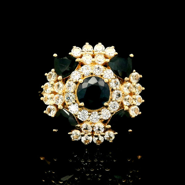 2.07 Ct Round Sapphire 14K Gold Ring
