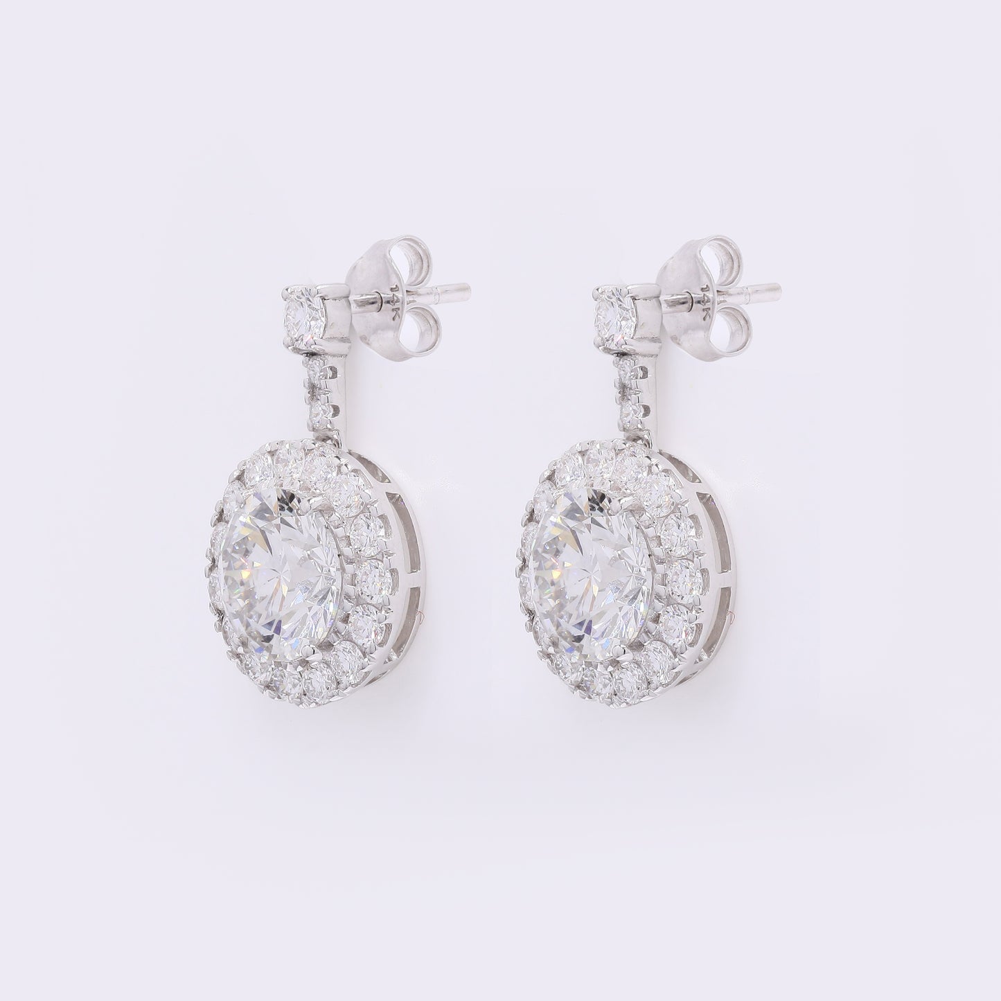 4.00 Carats Lab Grown Diamond 14K Gold Earrings