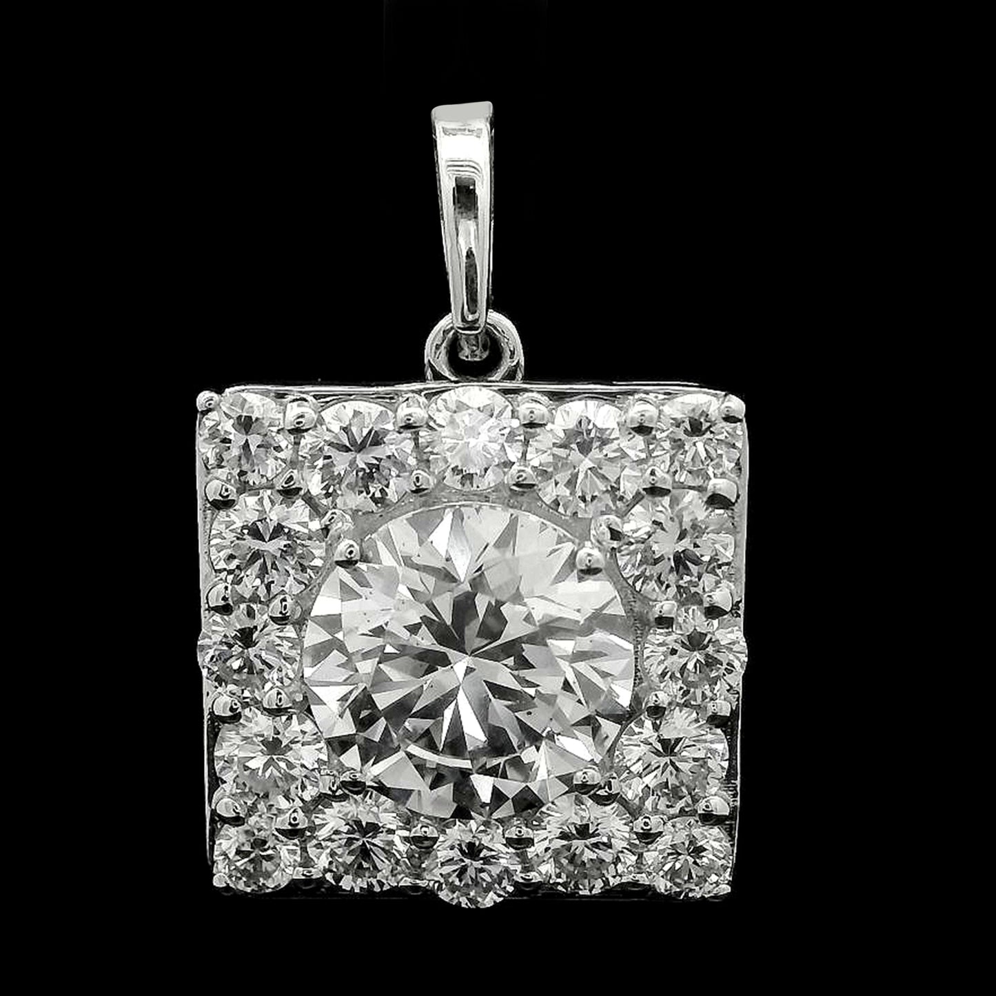 2.37 Carats Lab Grown Diamond 14K Gold Pendant