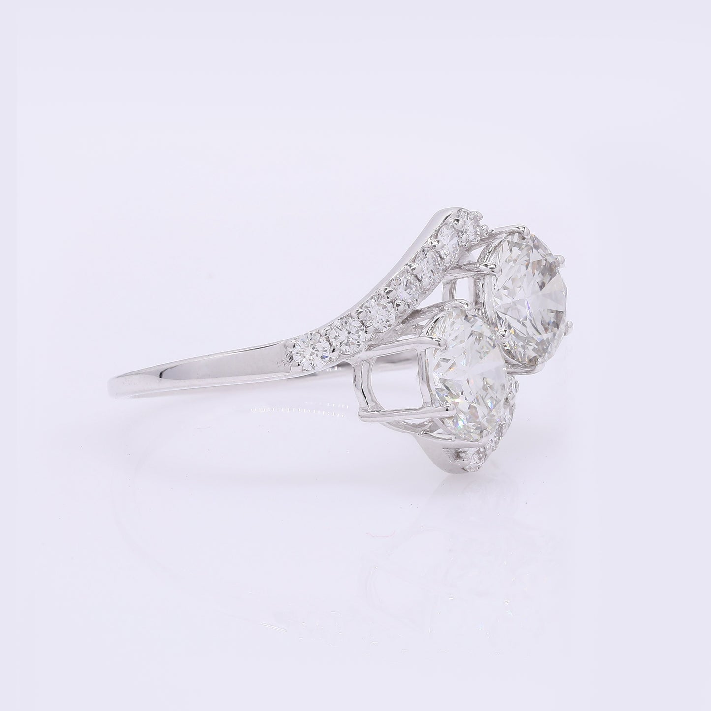 2.56 Carats Lab Grown Diamond 14K Gold Ring