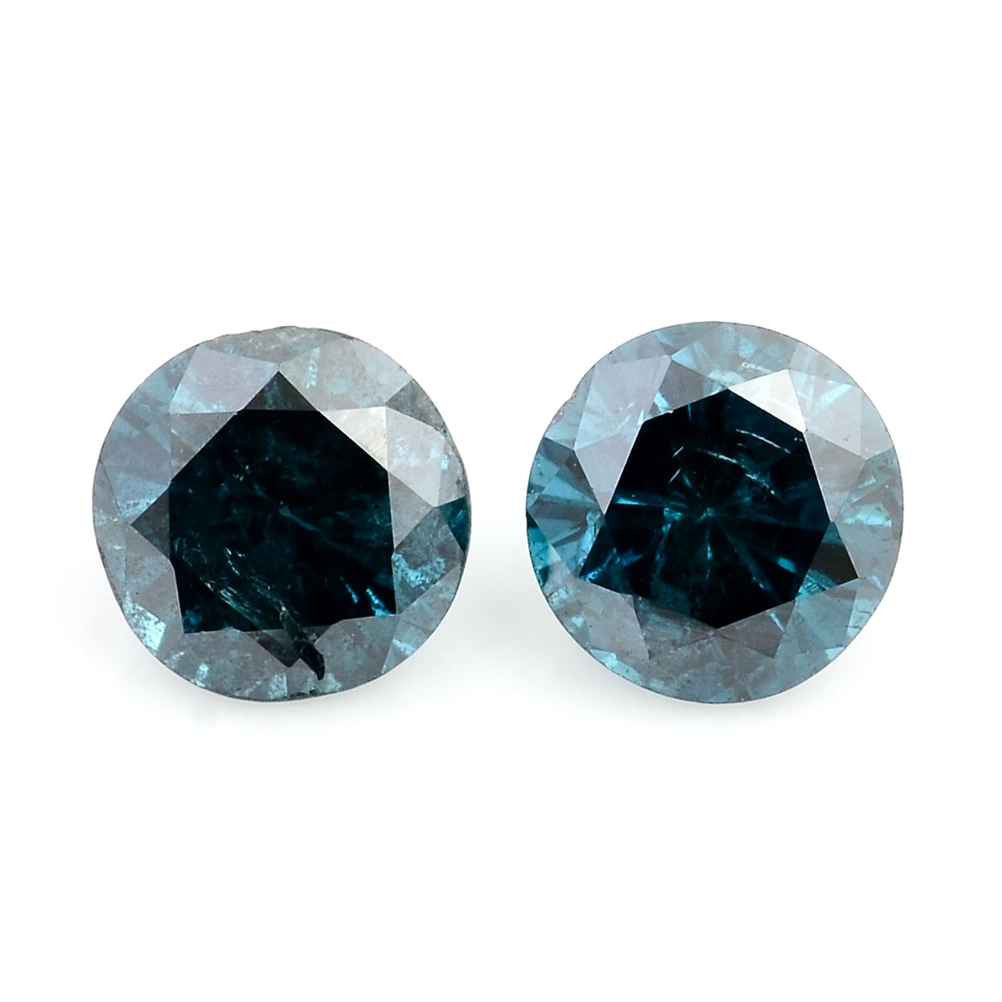 0.58 Blue Diamond Round Loose Gemstone