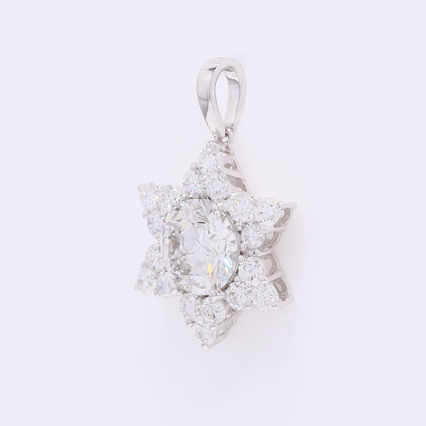 2.42 Carats Lab Grown Diamond 14K Gold Pendant