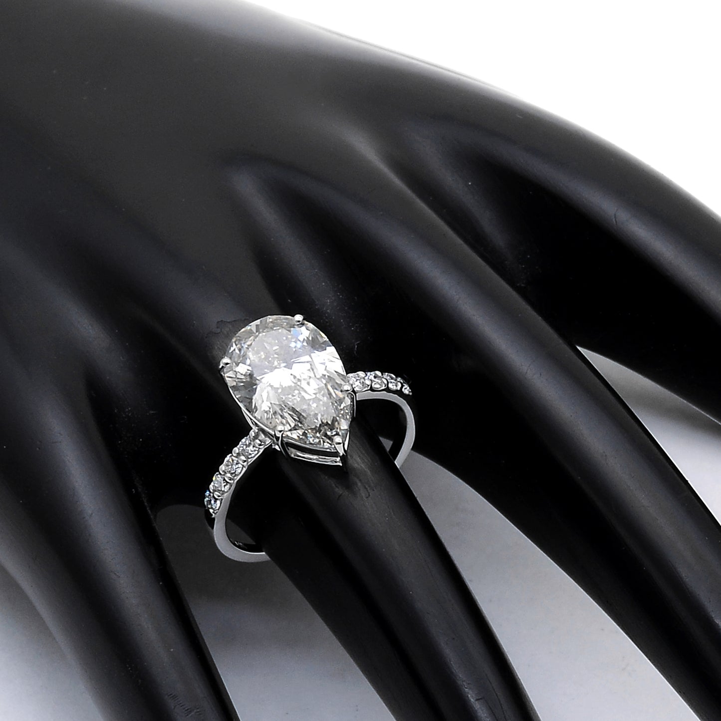 4.13 Carats Lab Grown Diamond 14K Gold Ring