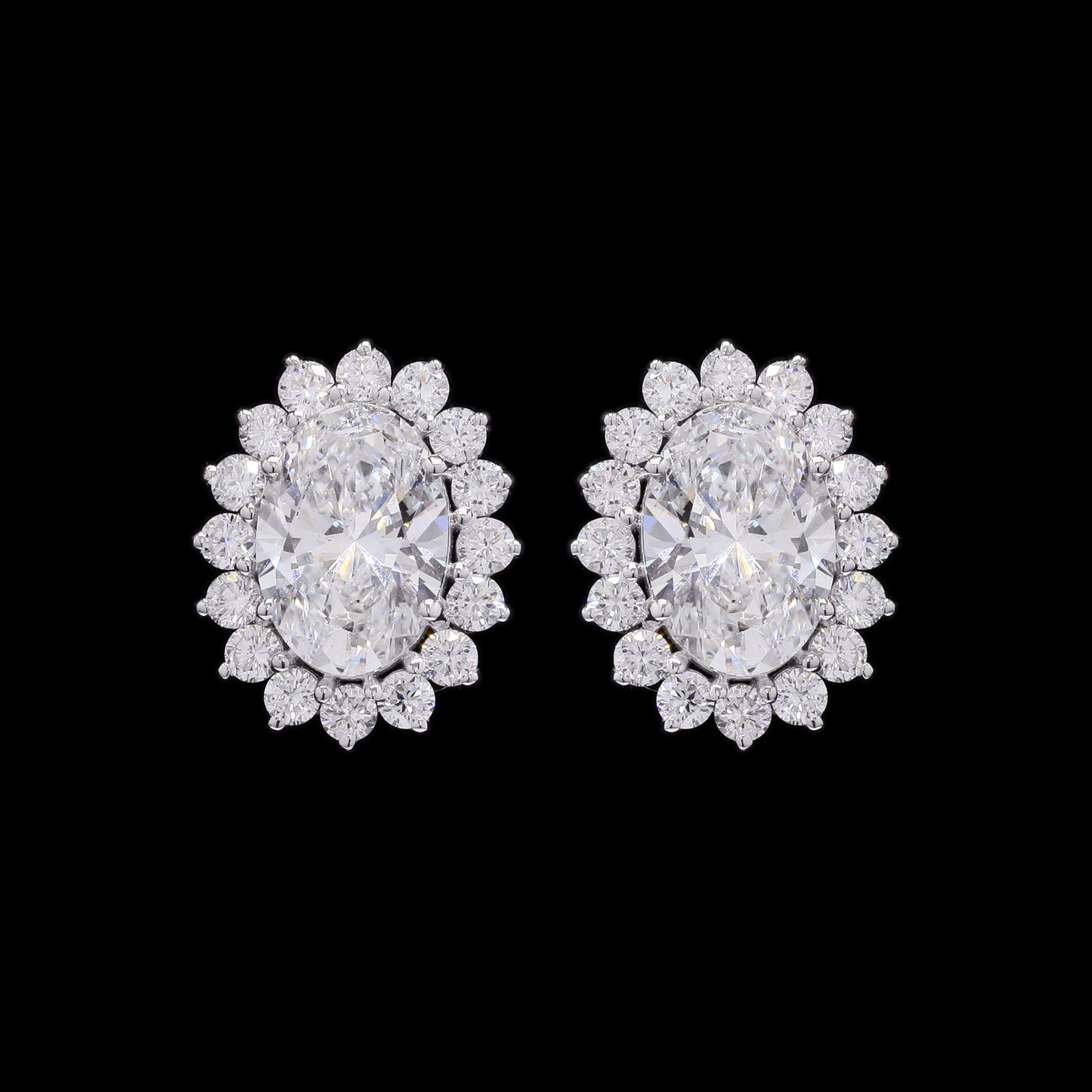 3.62 Carats Lab Grown Diamond 14K Gold Earrings