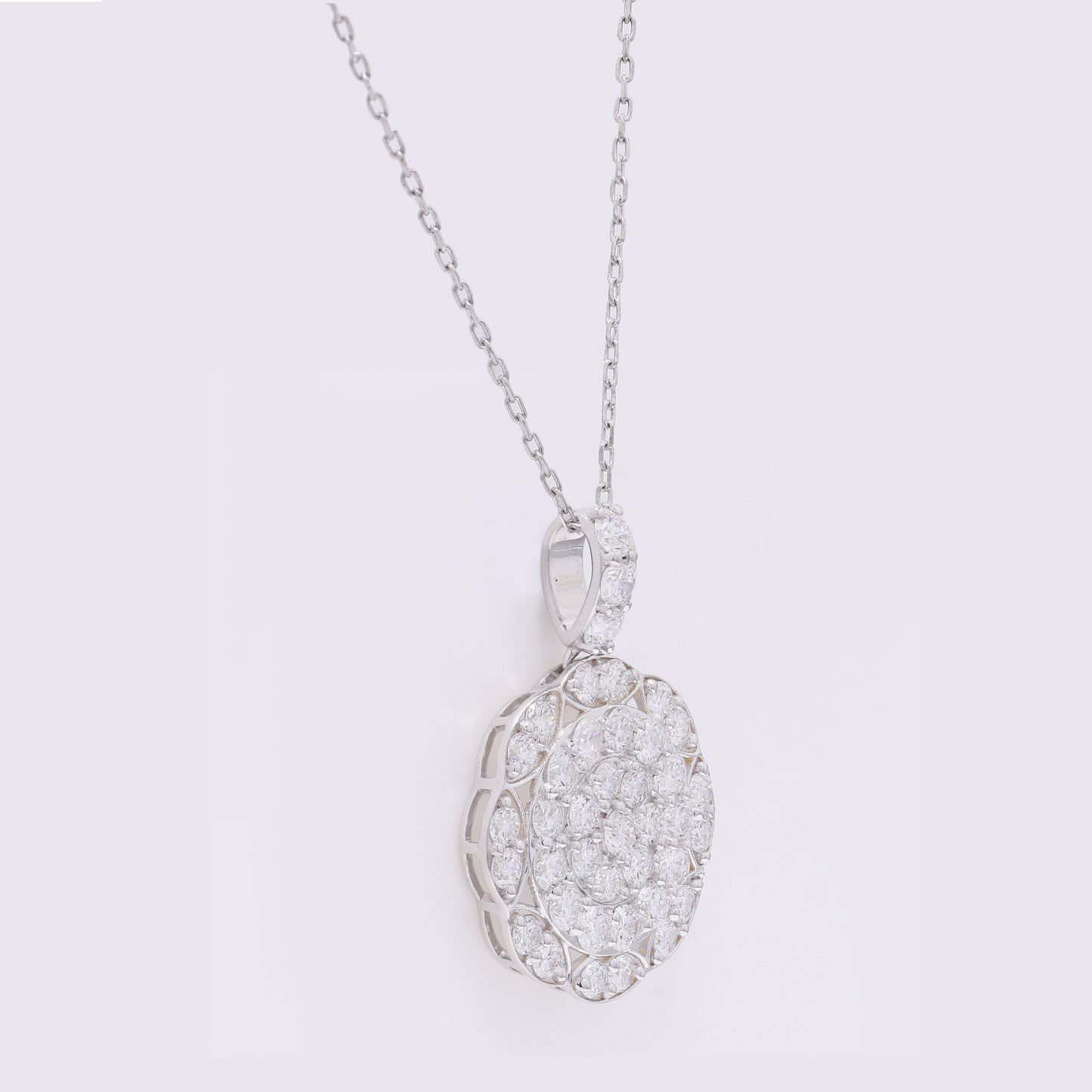 2.15 Carats Lab Grown Diamond 14K Gold Pendant