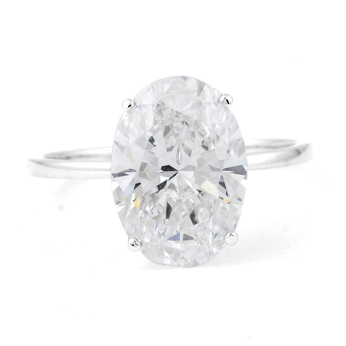 4.06 Carats Lab Grown Diamond 14K Gold Ring