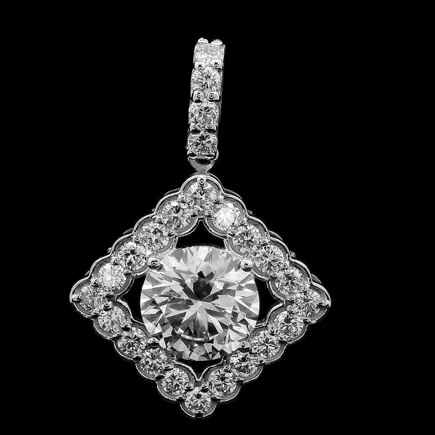 2.24 Carats Lab Grown Diamond 14K Gold Pendant