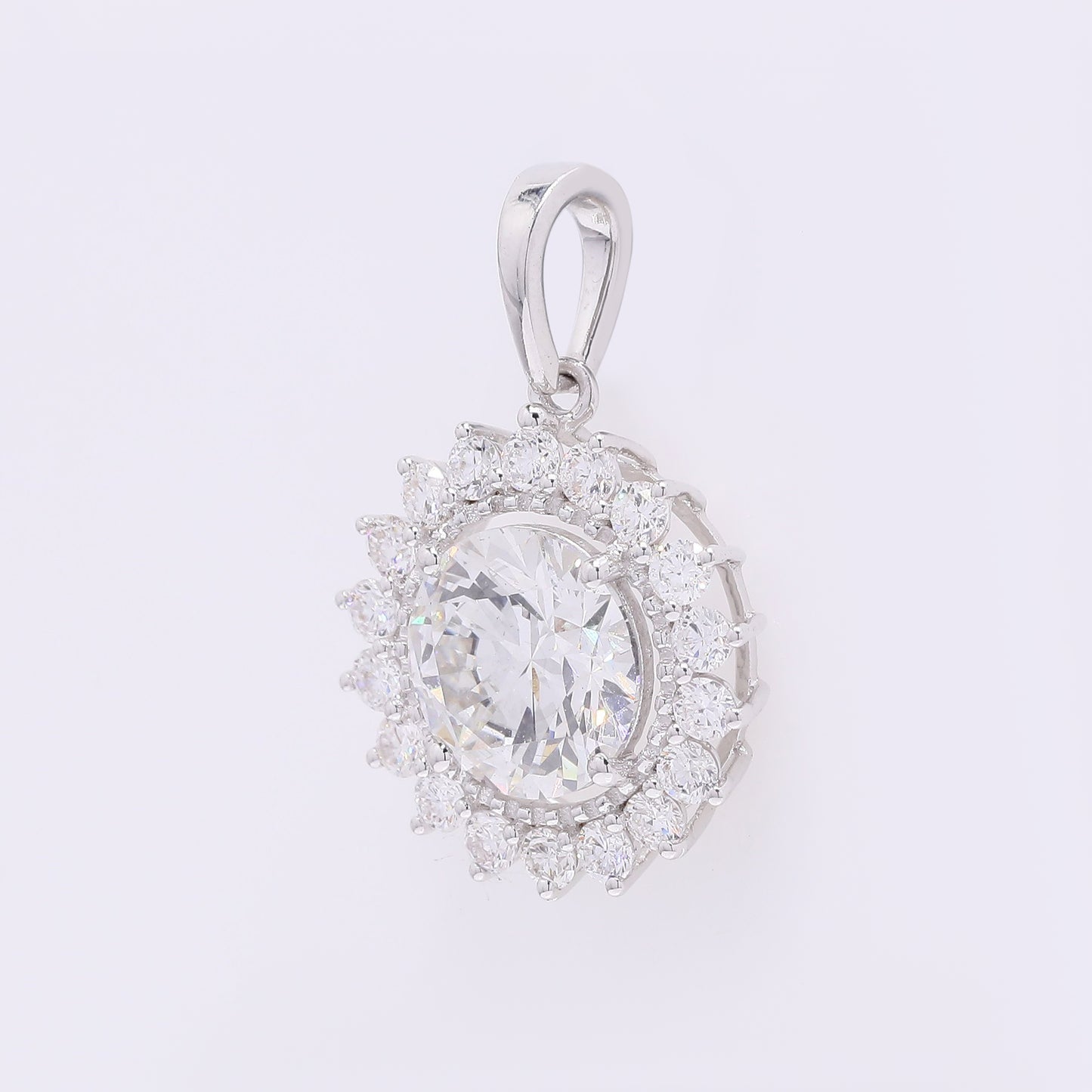 2.25 Carats Lab Grown Diamond 14K Gold Pendant