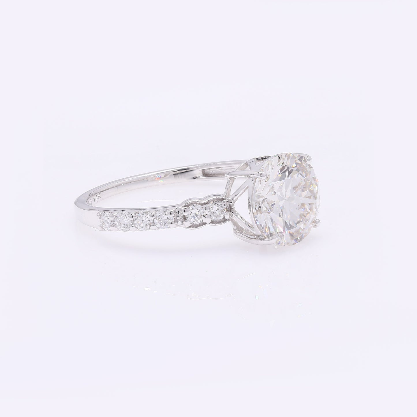 2.37 Carats Lab Grown Diamond 14K Gold Ring